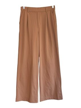 Halara Camel Wide Leg Trouser Pants Stretch Pull On Career Casual  Size Small